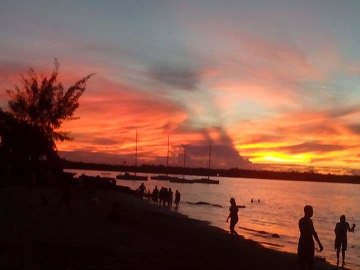 Coucher de soleil sur l'Océan Indien
