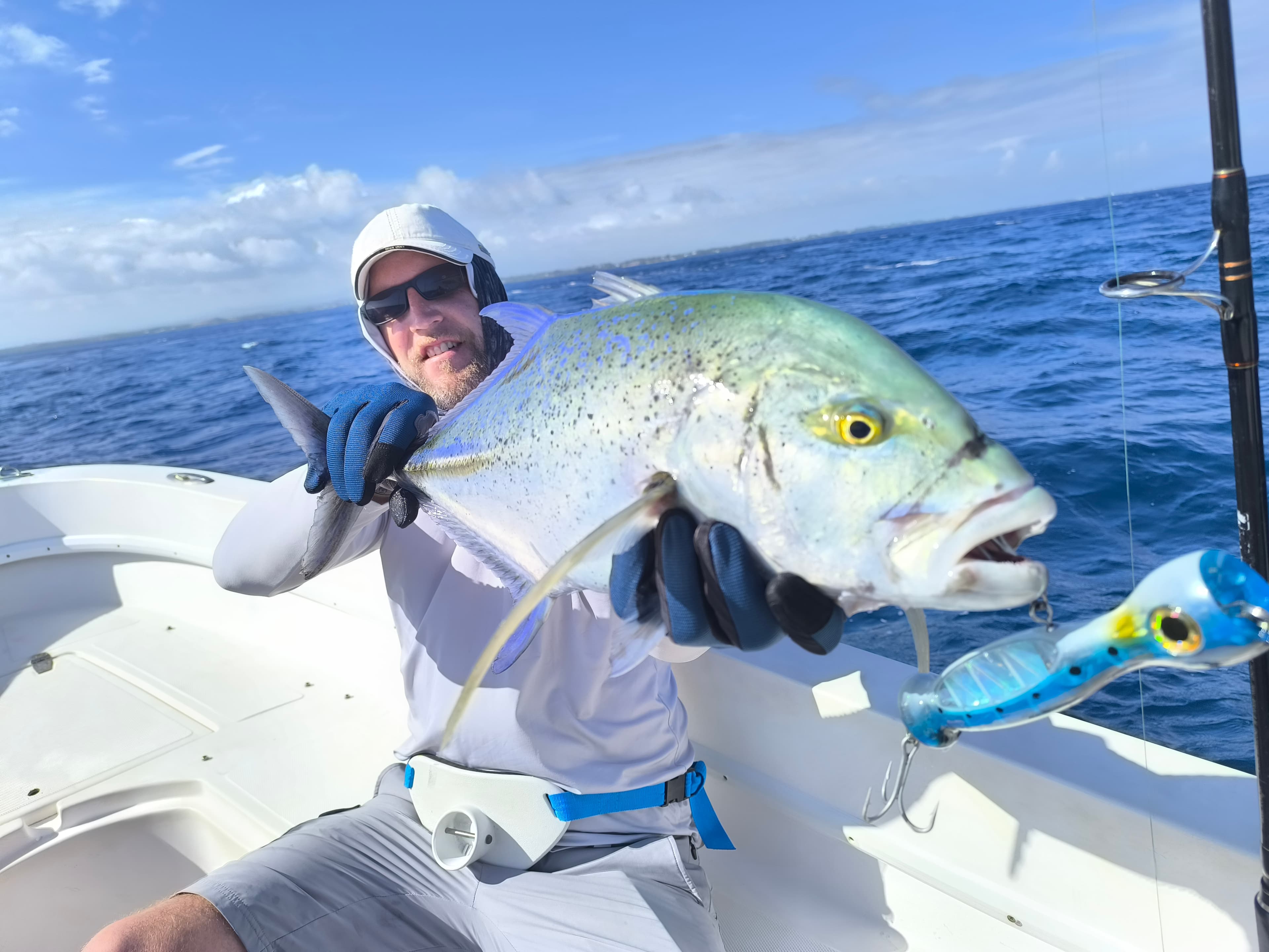 Carangue bleue prise au popper